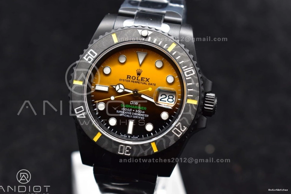 DLC VSF Popular Submariner VS Bracelet on Yellow DLC Best Black Edition DIW Dial 1:1 476 0416